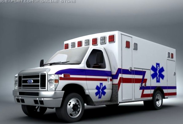Ford E450 Ambulance 3D Model