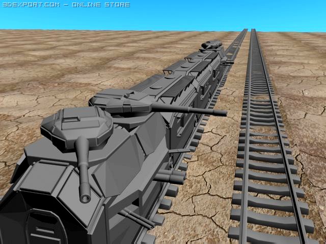 Armoured train 3D Model