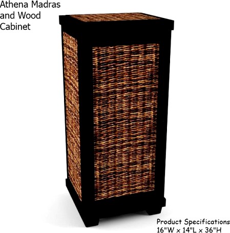Athena Madras and Wood Cabinet 3D Model