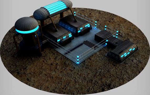 Space barracks 3D Model