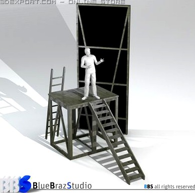 Theater elements 3D Model