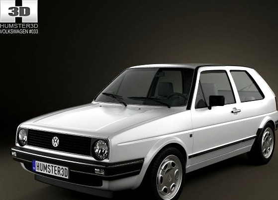 Volkswagen Golf Mk2 3door 1983 3D Model