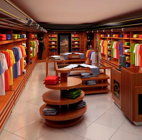 Clothing Store interior 3D Model