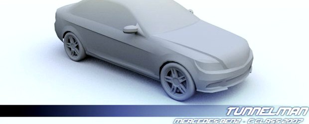 Low Poly Mercedes Benz C Class 2007 3D Model