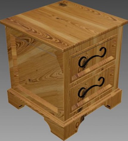 Download free Bedside Table 3D Model