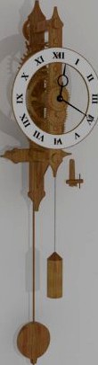 WOODEN CLOCK 3D Model