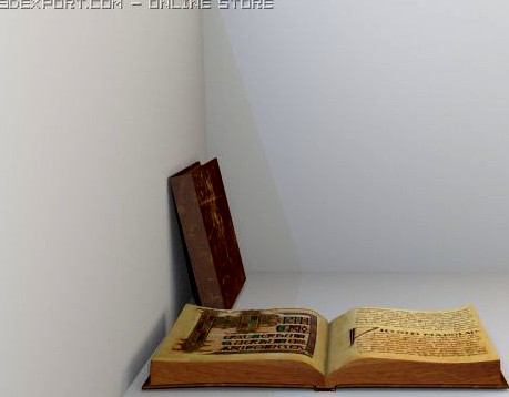 3D Model Ancient Book 1 3D Model