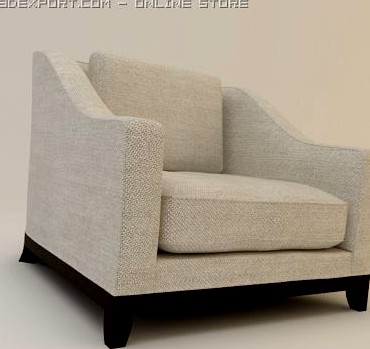 Designer fabric armchair 3D Model