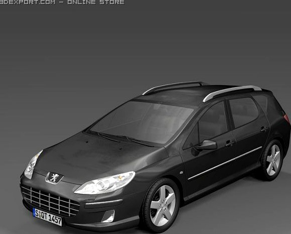 2009 Peugeot 407SW 3D Model