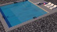 Outdoor Pool Scene 3D Model