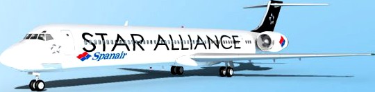 Falcon3D MD 80 Star Alliance 3D Model