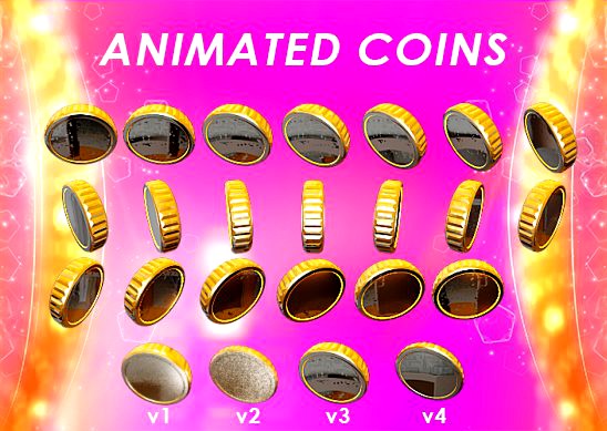 2D Animated Coin 3D Model