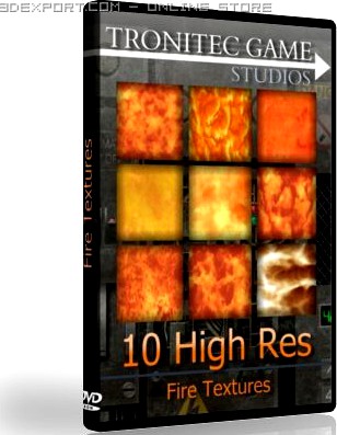 10 High Res Fire Textures 3D Model