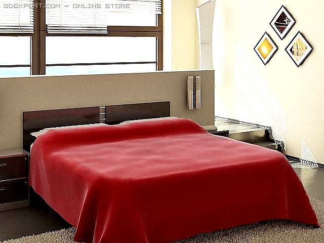 modern bed 3D Model