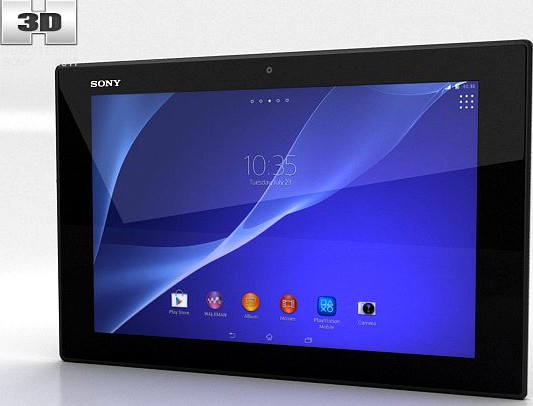 Sony Xperia Tablet Z2 Black 3D Model
