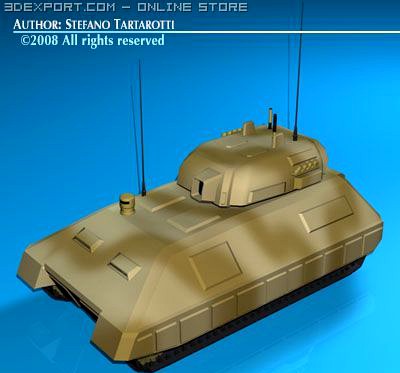Electronic war Tank 3D Model