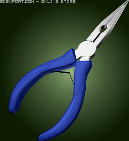 Pliers Needle Nose Tool 6 3D Model