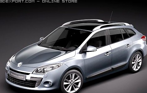 Renault Megane GrandTour 2010 3D Model