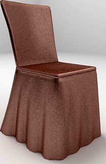Copper Shimmer Banquet Chair 3D Model