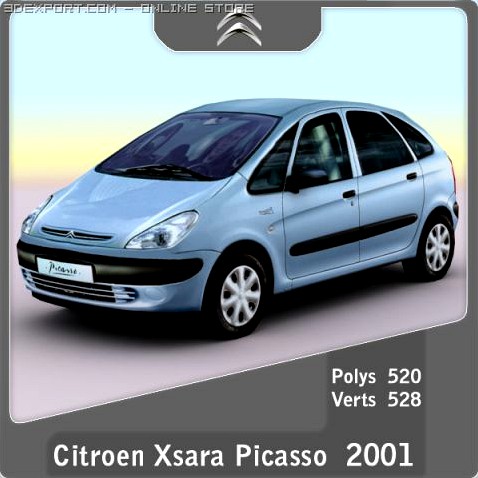 2001 Citroen Xsara Picasso 3D Model