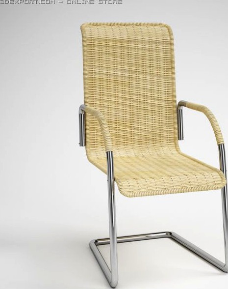 Wicker Rattan Chair 22 3D Model