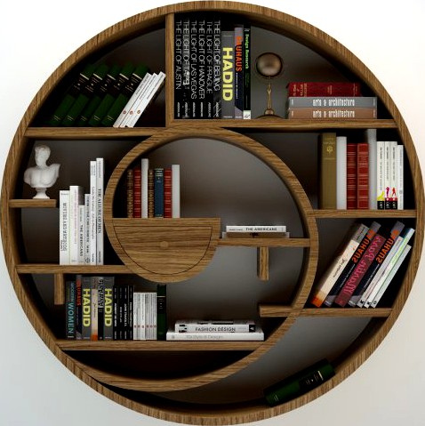 Circular Bookshel 3D Model