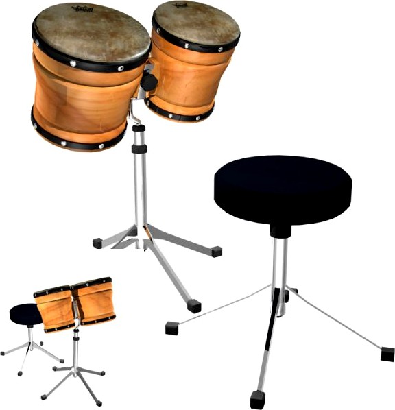 Bongos 3D Model