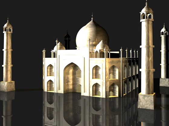 India Arga Taj Mahal 3D Model