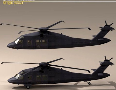 MH60 Stealth Blackhawk 3D Model