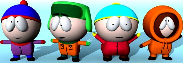 South Park Characters 3D Model