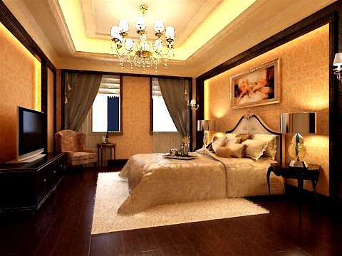 Photorealistic Bedroom 0006 3D Model