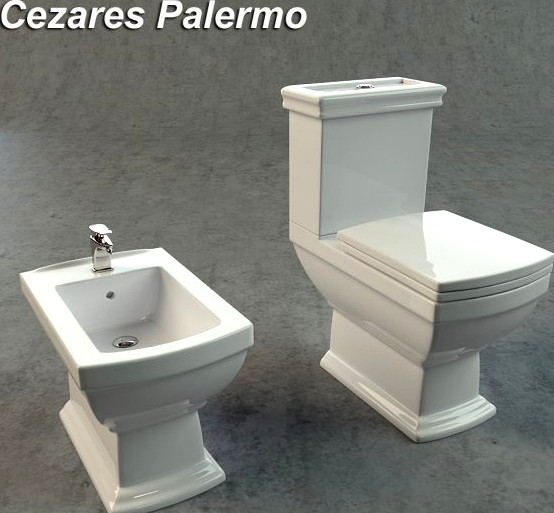 Cezares Palermo Toilet Bidet 3D Model