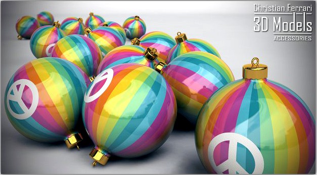 Christmas Ball  Peace 3D Model