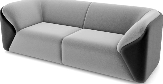 BlackGrey Sofa 3D Model