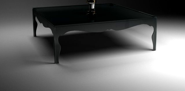 Glass black table 3D Model