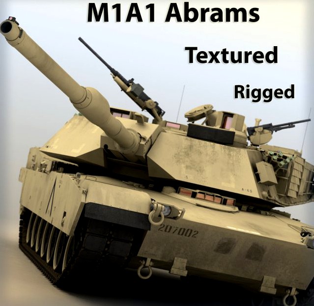 M1A1 Abrams Tank 3D Model