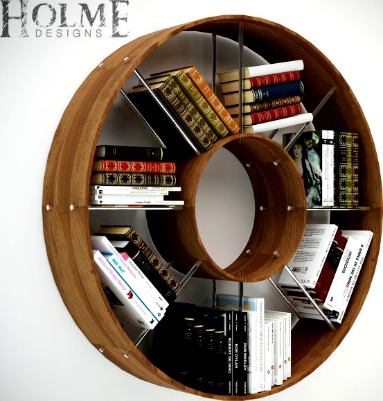 Circular Bookshelf 3D Model