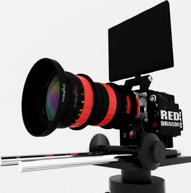 RED DRAGON 6K  Angenieux Optimo DP 3080mm T28 3D Model