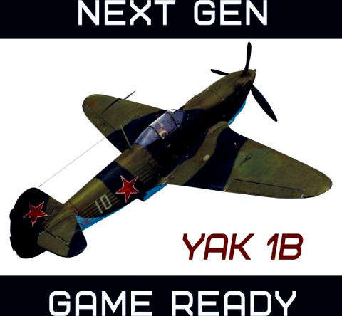 Yakovlev  or Yak1B Soviet World War II Fighter 3D Model