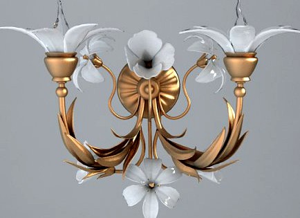 Antique Detailed Sconce Light 3D Model