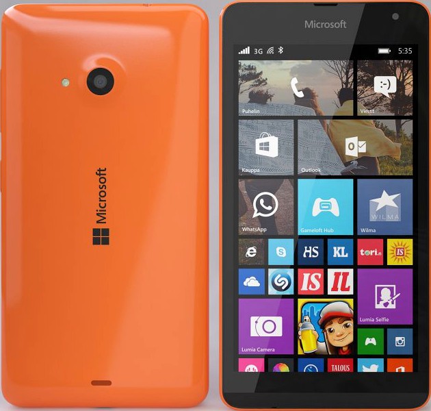 Microsoft Lumia 535 Orange 3D Model