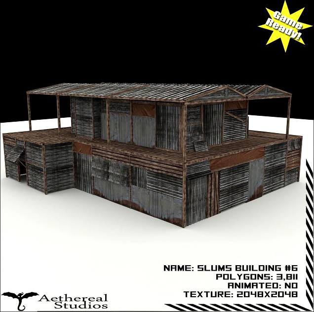 Slums Building 6 3D Model