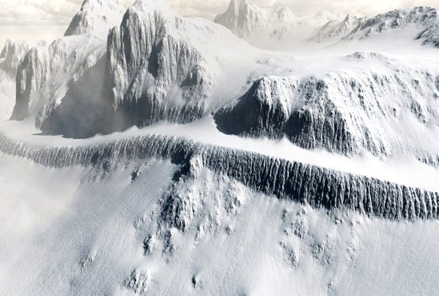 Snowy mountain with road 3D Model