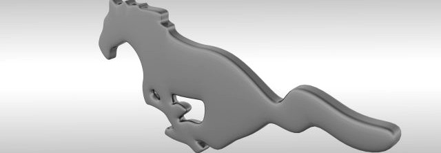 Ford Mustang Logo 3D Model