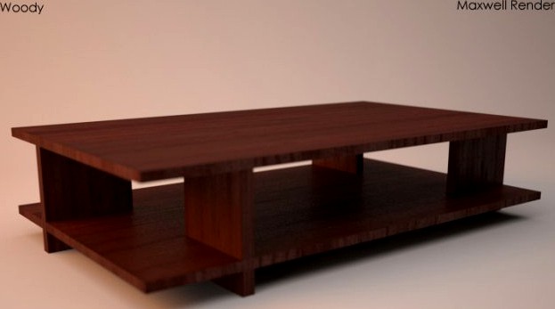 Wooden Coffee Table 3D Model