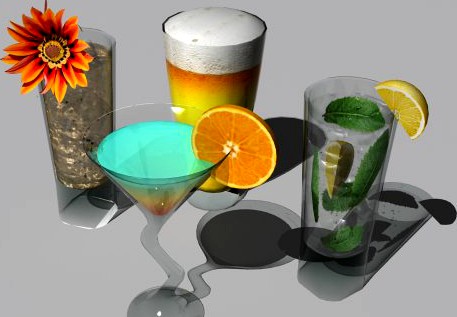 Drinks 3D Model