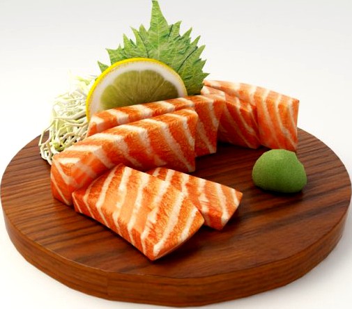 Salmon Sashimi 3D Model