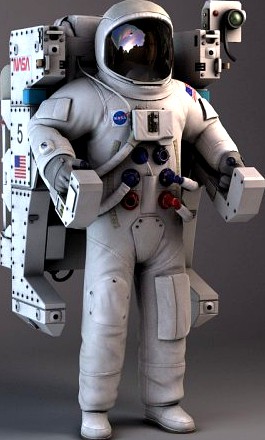 NASA MMU Astronaut with backpack 3D Model