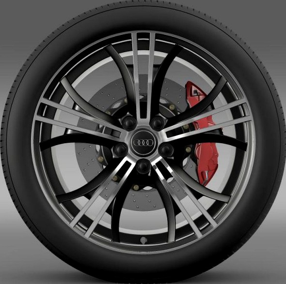 Audi R8 V10 Exclusive wheel 3D Model