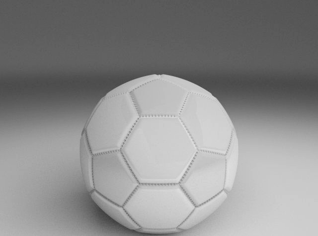 High Quality White Football 3D Model